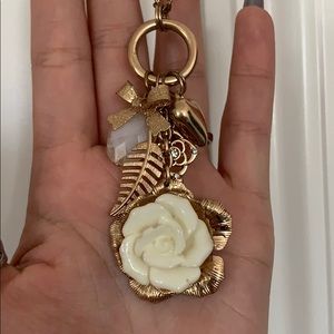 Long Charm Gold Necklace